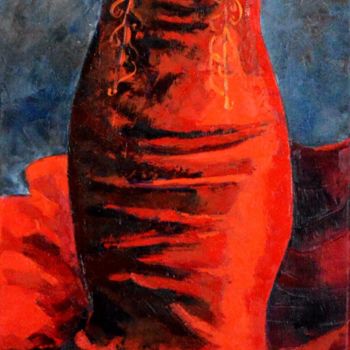 Ζωγραφική με τίτλο "Flamenco El agua" από Frank Chevallier, Αυθεντικά έργα τέχνης, Λάδι