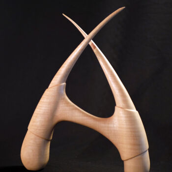 Скульптура под названием "A" - Frank Dreyer, Подлинное произведение искусства, Дерево