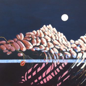 Painting titled "Spitskop revisited…" by Frank Jooste, Original Artwork, Acrylic