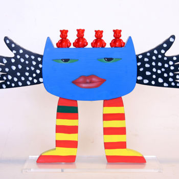 Sculpture intitulée "Lips" par Frank Slabbinck, Œuvre d'art originale, Résine