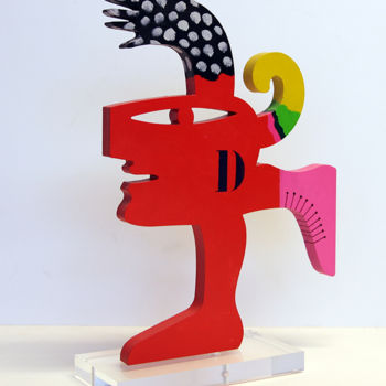 Escultura titulada "Happy devil" por Frank Slabbinck, Obra de arte original, Resina