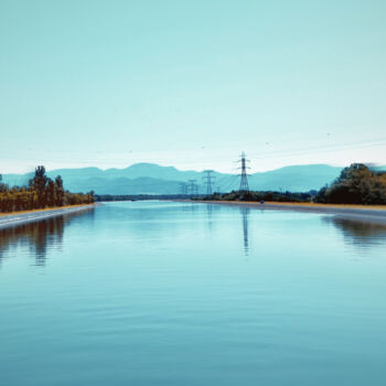 Fotografia zatytułowany „Rhein Rechts” autorstwa Frank Wichmann, Oryginalna praca, Fotografia cyfrowa