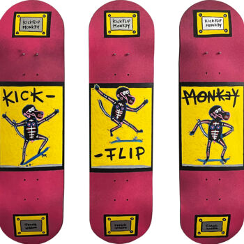 "KICKFLIP MONKEY" başlıklı Tablo Frank Willems tarafından, Orijinal sanat, Akrilik