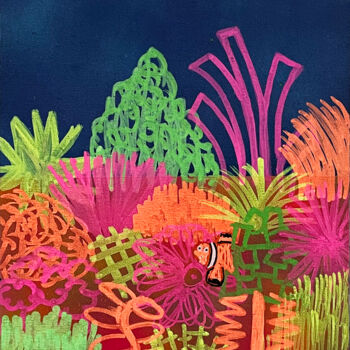 Painting titled "CORAL #7" by Frank Willems, Original Artwork, Acrylic