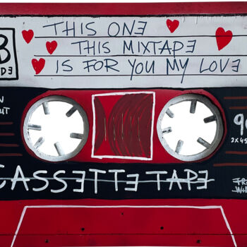 Painting titled "MIXTAPE – THIS ONE,…" by Frank Willems, Original Artwork, Acrylic