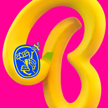 「Bananas」というタイトルの製版 Frank Fordによって, オリジナルのアートワーク, デジタルプリント