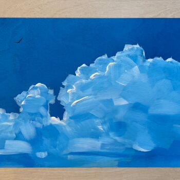 Schilderij getiteld "Cloud 9" door Frank Illo, Origineel Kunstwerk, Acryl Gemonteerd op Houten paneel