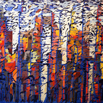 Painting titled "les-gratte-ciel-d'u…" by Frank Sèves, Original Artwork
