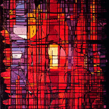 Pintura titulada "vitrail05-dit-fessd…" por Frank Sèves, Obra de arte original