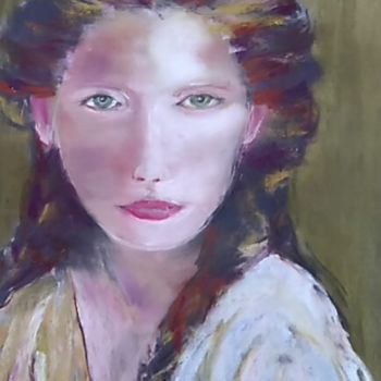 Schilderij getiteld "Jeune fille" door Françoise Sorrel, Origineel Kunstwerk