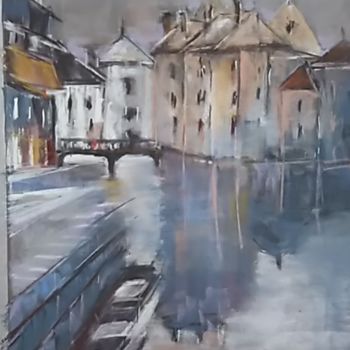 Peinture intitulée "Annecy" par Françoise Sorrel, Œuvre d'art originale, Pastel