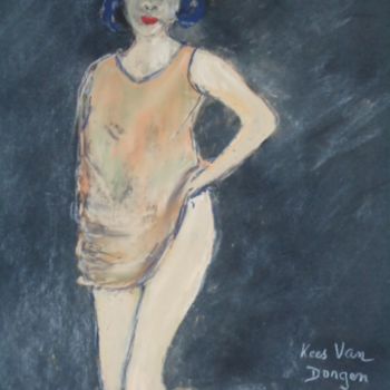 Painting titled "Jeune fille" by Françoise Sorrel, Original Artwork