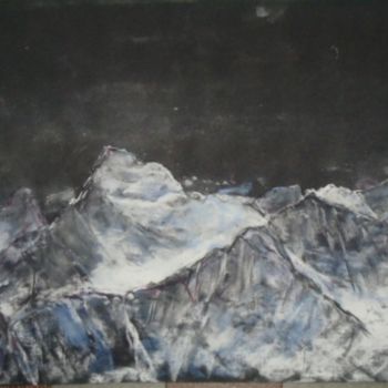 Painting titled "Barre des Ecrins" by Françoise Sorrel, Original Artwork