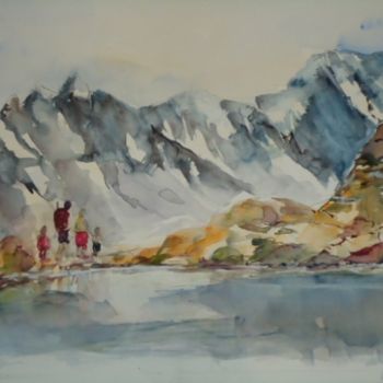 Peinture intitulée "Près de Chamonix" par Françoise Sorrel, Œuvre d'art originale
