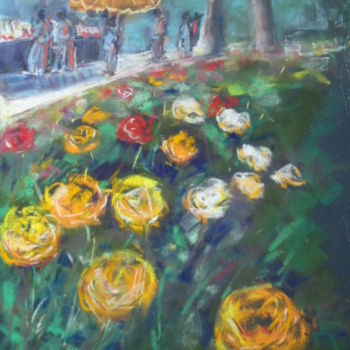 Peinture intitulée "Marché aux fleurs" par Françoise Sorrel, Œuvre d'art originale