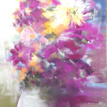 Peinture intitulée "Vase de fleurs" par Françoise Sorrel, Œuvre d'art originale