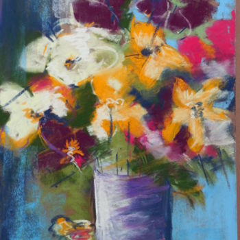 Painting titled "Bouquet 1" by Françoise Sorrel, Original Artwork