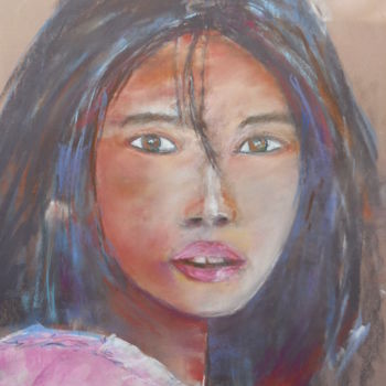 绘画 标题为“Portrait de jeune f…” 由Françoise Sorrel, 原创艺术品
