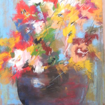 Schilderij getiteld "Bouquet 4" door Françoise Sorrel, Origineel Kunstwerk