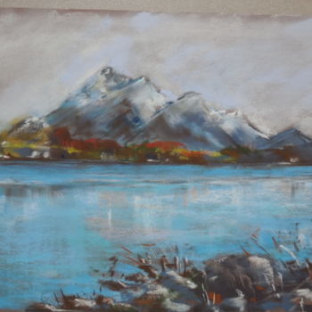 Pintura intitulada "Le lac" por Françoise Sorrel, Obras de arte originais