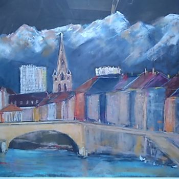 Painting titled "Sur les bords de l'…" by Françoise Sorrel, Original Artwork