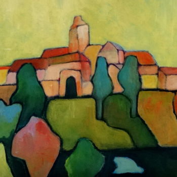 Pintura titulada "Roussillon" por Frans Van Vuuren, Obra de arte original, Acrílico