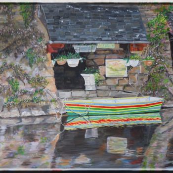 Painting titled "le lavoir" by Fransua, Original Artwork, Acrylic