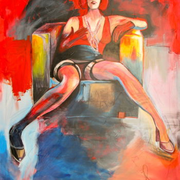 Painting titled "Mado, Wide Angel" by Frantz Jardel, Original Artwork