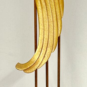 Sculpture intitulée "Goldener Flügel" par Franz Berger, Œuvre d'art originale, Plastique