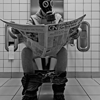 摄影 标题为“Newspaper abstract” 由Franz Hein, 原创艺术品, 数码摄影