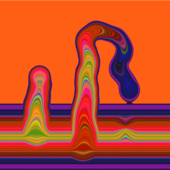 数字艺术 标题为“Digital Color # 1” 由Franz Hümpfner, 原创艺术品, 数码摄影 安装在铝上