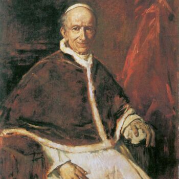 Peinture intitulée "Portrait du pape Lé…" par Franz Von Lenbach, Œuvre d'art originale, Huile