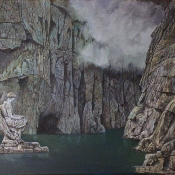 Pittura intitolato "qui attends un ange?" da Franzart, Opera d'arte originale, Olio