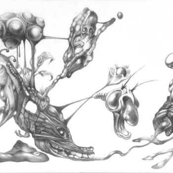 Dessin intitulée "scetch15 - complet" par Franzart, Œuvre d'art originale, Crayon