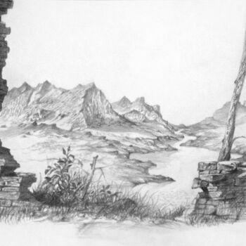 Drawing titled "etude pour tableau…" by Franzart, Original Artwork, Pencil