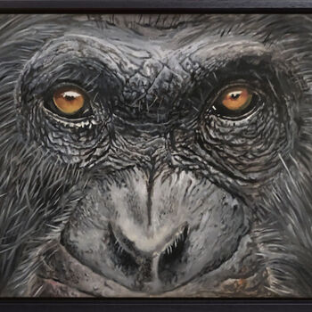 Pintura titulada "Chimp No 4, beethov…" por Franzart, Obra de arte original, Oleo