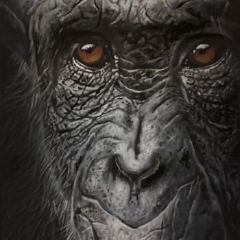 Peinture intitulée "Chimp 7" par Franzart, Œuvre d'art originale, Huile