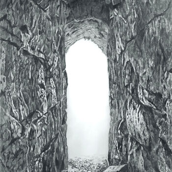 Tekening getiteld "irish ruin - pencil…" door Franzart, Origineel Kunstwerk, Potlood