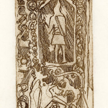Gravures & estampes intitulée "Kilmartin Templar G…" par Fraser Maciver (1960 - 2019), Œuvre d'art originale, Eau-forte