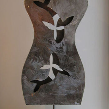 Sculpture titled "Vertabrete" by Fraser Paterson, Original Artwork, Metals