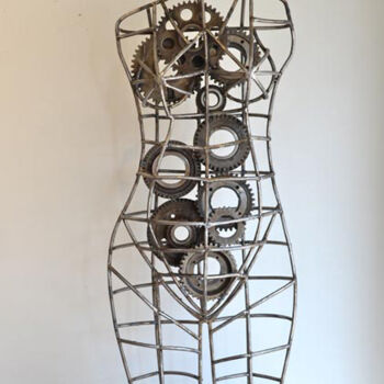 「Biological Clock」というタイトルの彫刻 Fraser Patersonによって, オリジナルのアートワーク