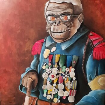 Painting titled "Colonel Zyrus" by Fred Besnardiere, Original Artwork, Oil