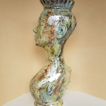 Sculpture titled "Reflet 5" by Frédéric Louvier, Original Artwork, Ceramics