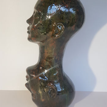 Sculpture titled "Reflet 3" by Frédéric Louvier, Original Artwork, Ceramics