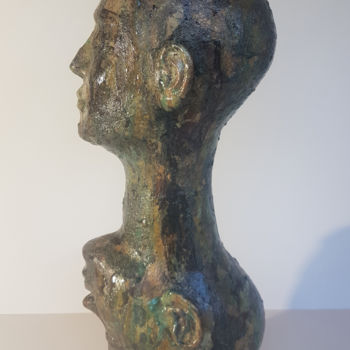 Skulptur mit dem Titel "Reflet 4" von Frédéric Louvier, Original-Kunstwerk, Keramik