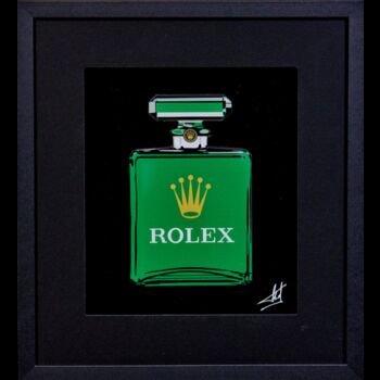 Escultura intitulada "Rolex bottle 2022" por Fred Meurice, Obras de arte originais, Resina Montado em Armação em madeira
