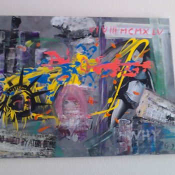 Painting titled "HIROSHIMA" by Fred Sauvage, Original Artwork, Acrylic