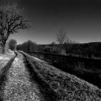 Photography titled "Chemin à la campagne" by Frédéric Duchesnay, Original Artwork, Analog photography