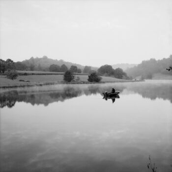 Photographie intitulée "Le pecheur matinal" par Frédéric Duchesnay, Œuvre d'art originale, Photographie argentique