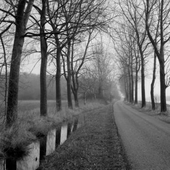 Photography titled "Une route" by Frédéric Duchesnay, Original Artwork, Analog photography